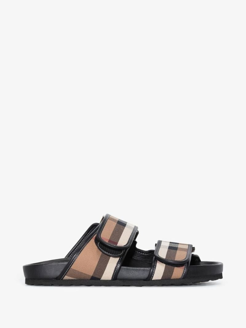 Brown House Check Canvas Sandals