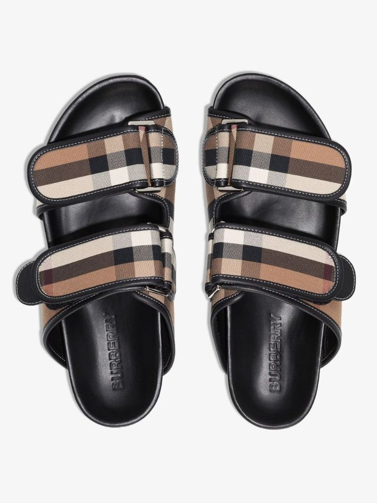Brown House Check Canvas Sandals