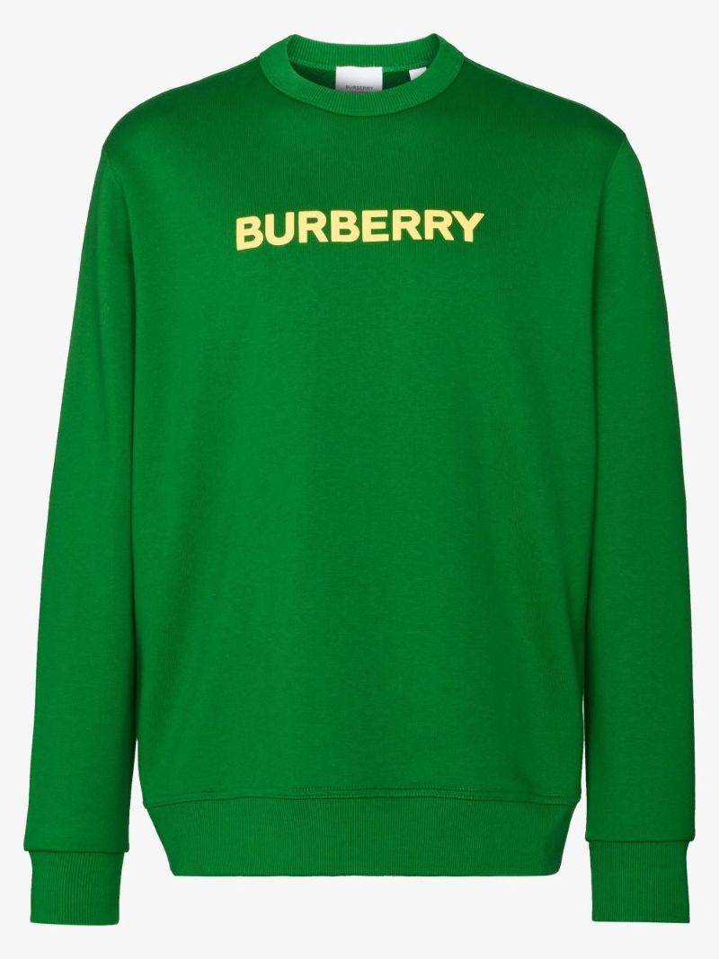 Green Logo Print Cotton Sweatshirt