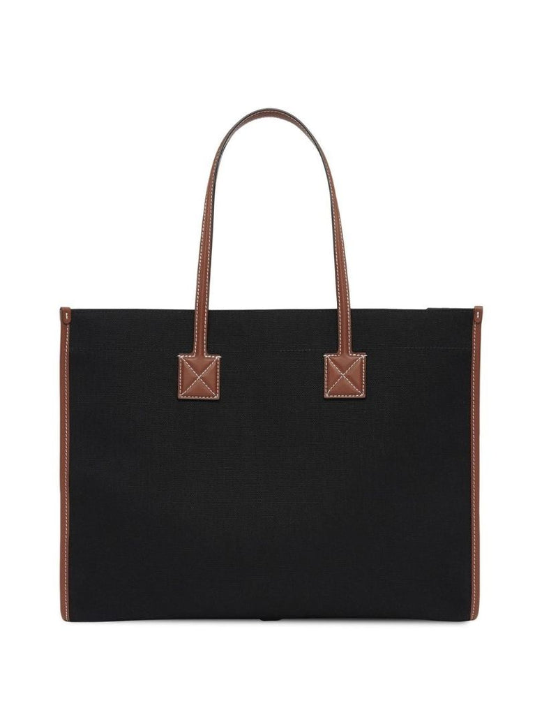 Black Freya Medium Canvas Tote Bag