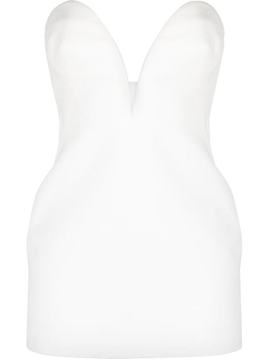 White Sweetheart Bustier Dress