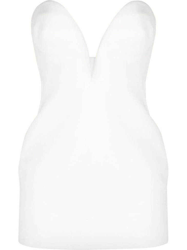 White Sweetheart Bustier Dress