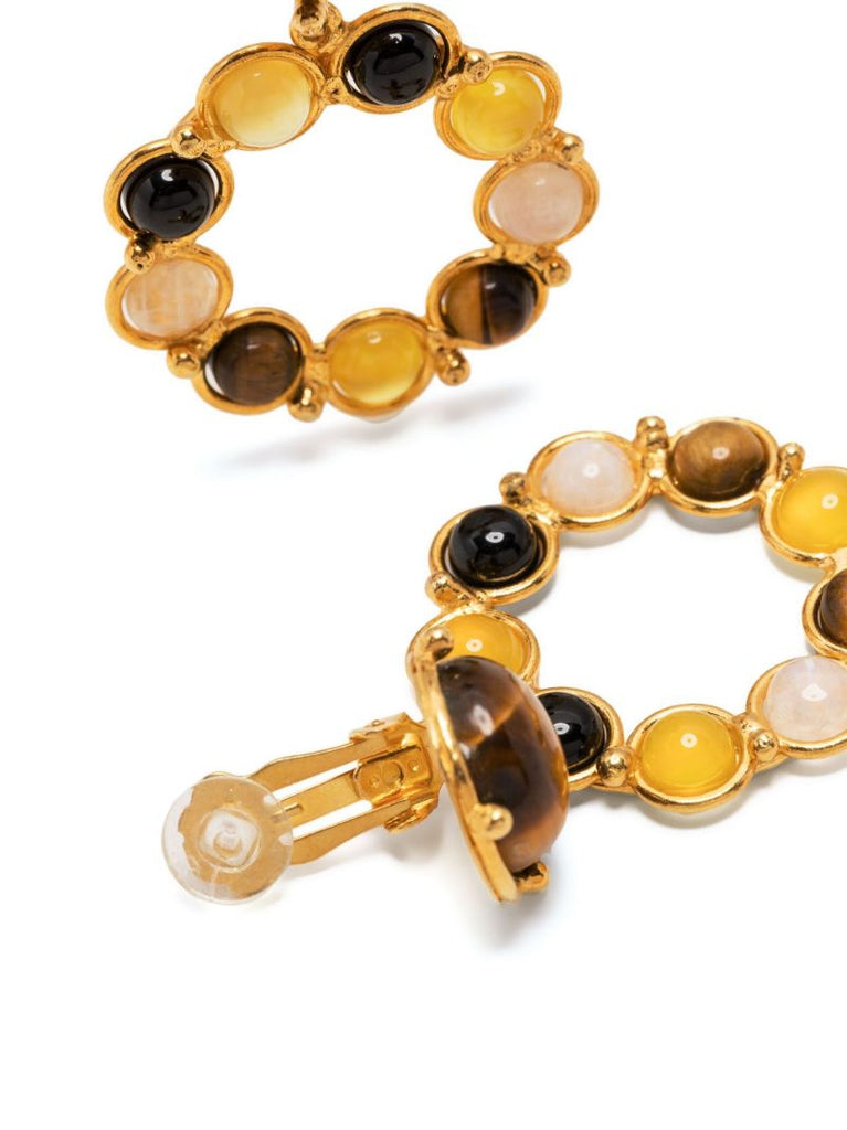 Gold-plated Flower Candies Pendant Earrings