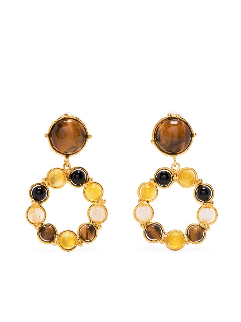 Gold-plated Flower Candies Pendant Earrings