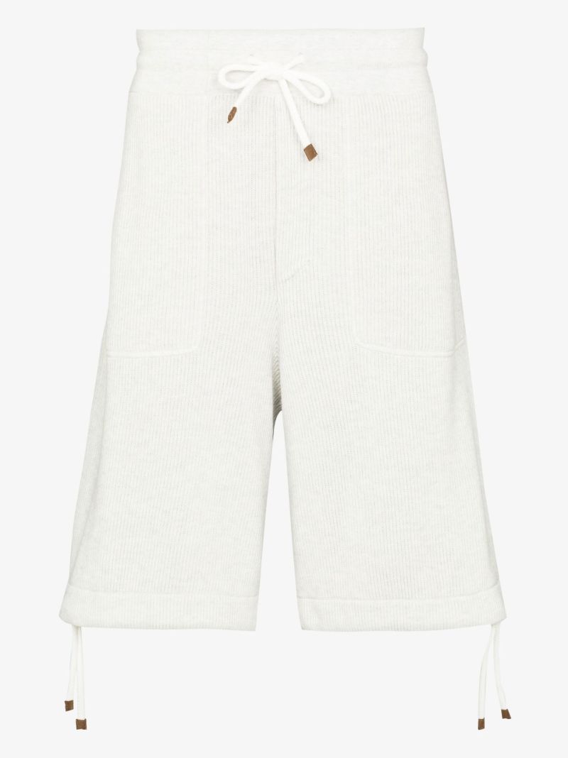 Grey Cotton Bermuda Shorts