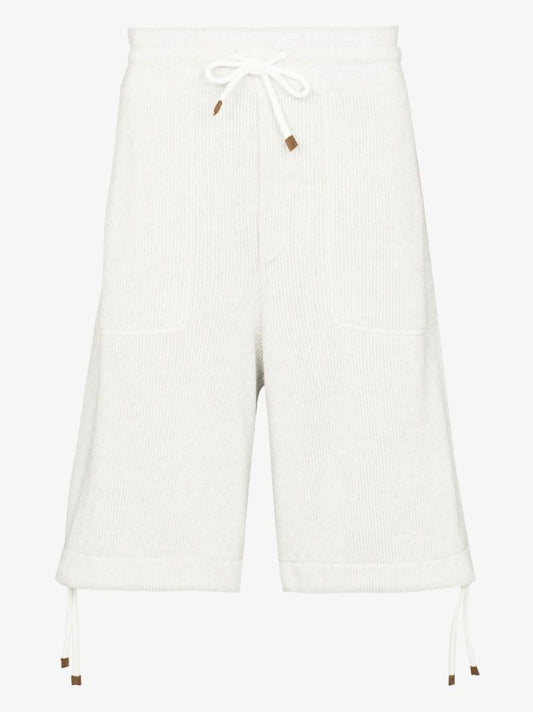 Grey Cotton Bermuda Shorts