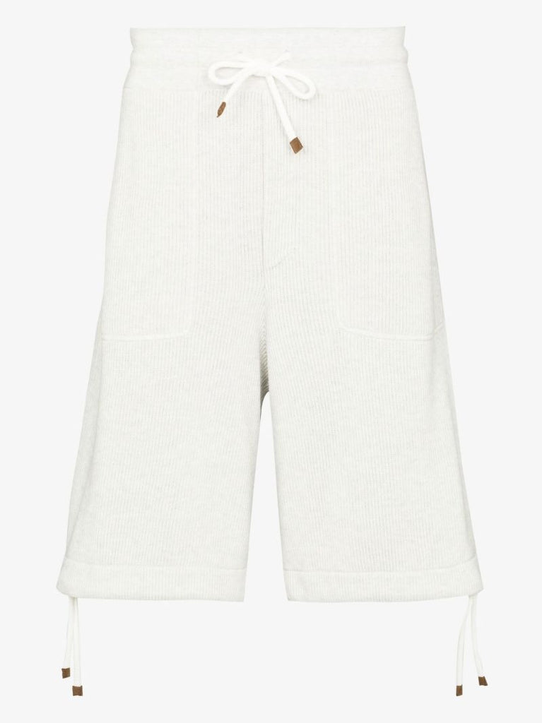 Grey Cotton Bermuda Shorts