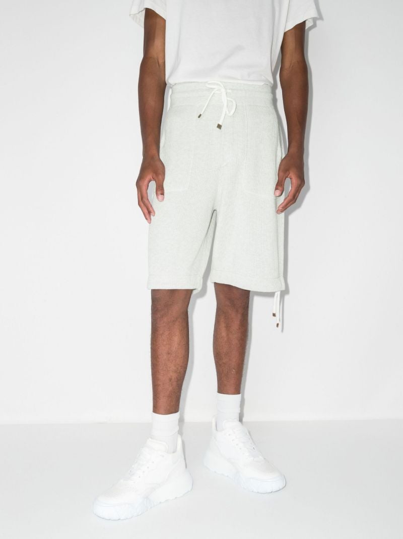 Grey Cotton Bermuda Shorts