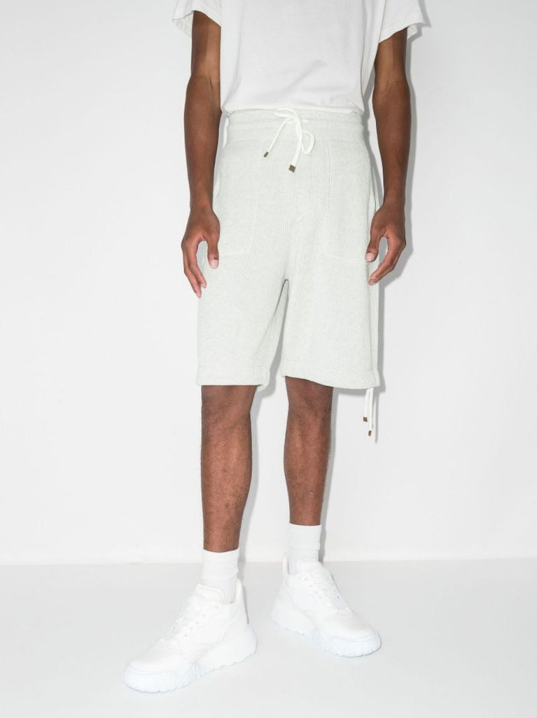 Grey Cotton Bermuda Shorts