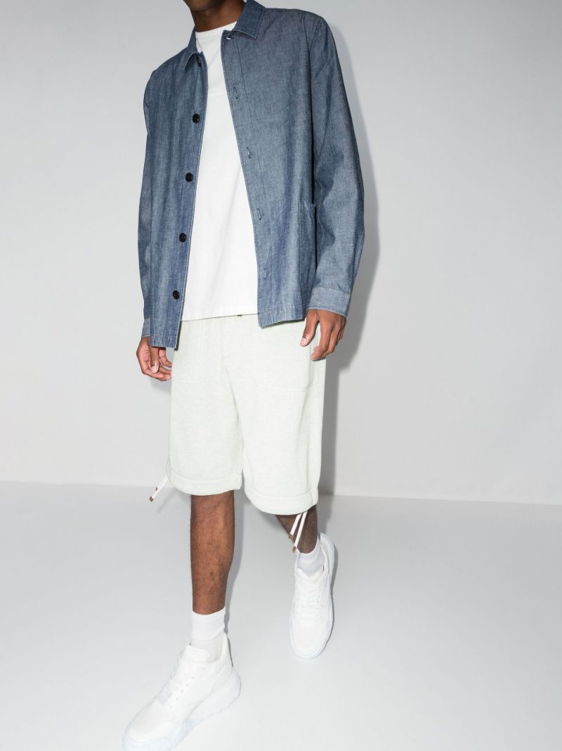 Grey Cotton Bermuda Shorts