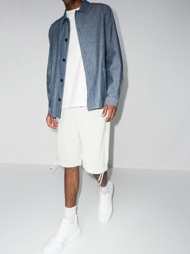 Grey Cotton Bermuda Shorts