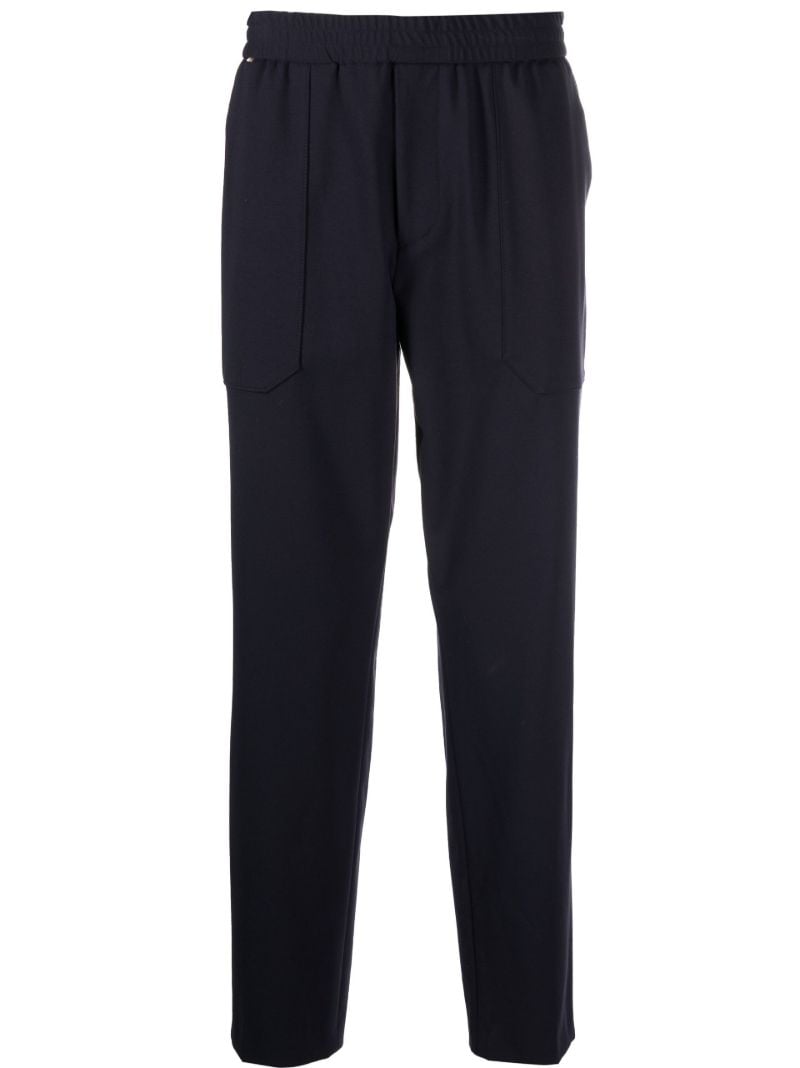 Blue Parin Logo Patch Track Pants