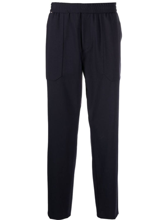 Blue Parin Logo Patch Track Pants