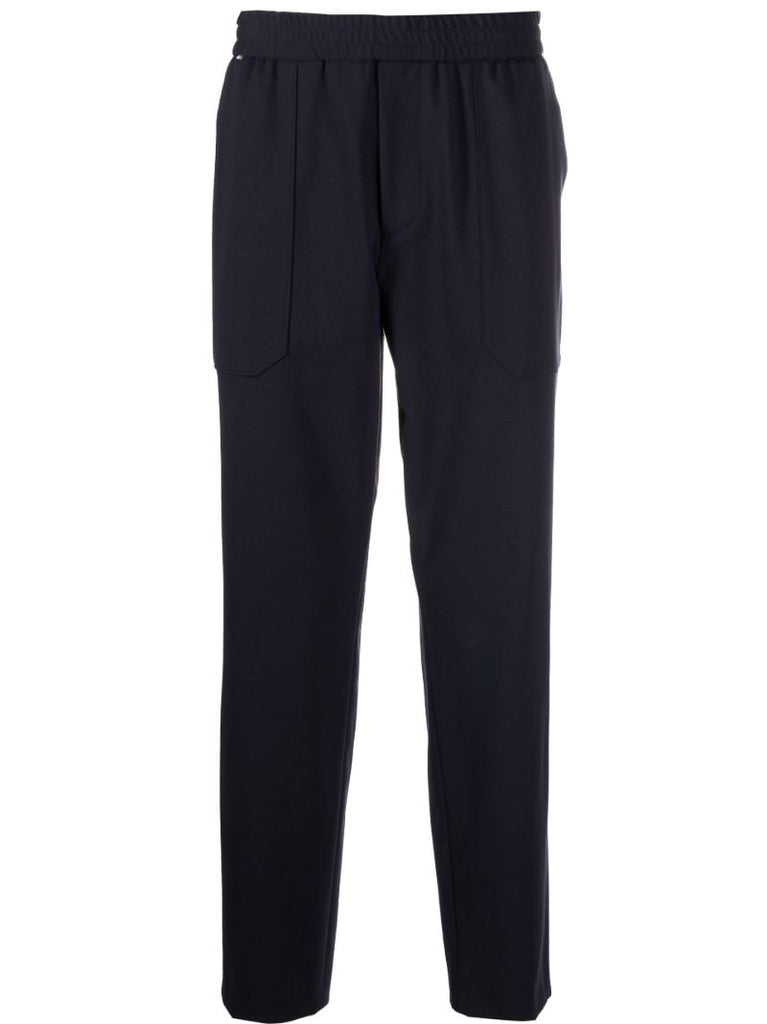 Blue Parin Logo Patch Track Pants