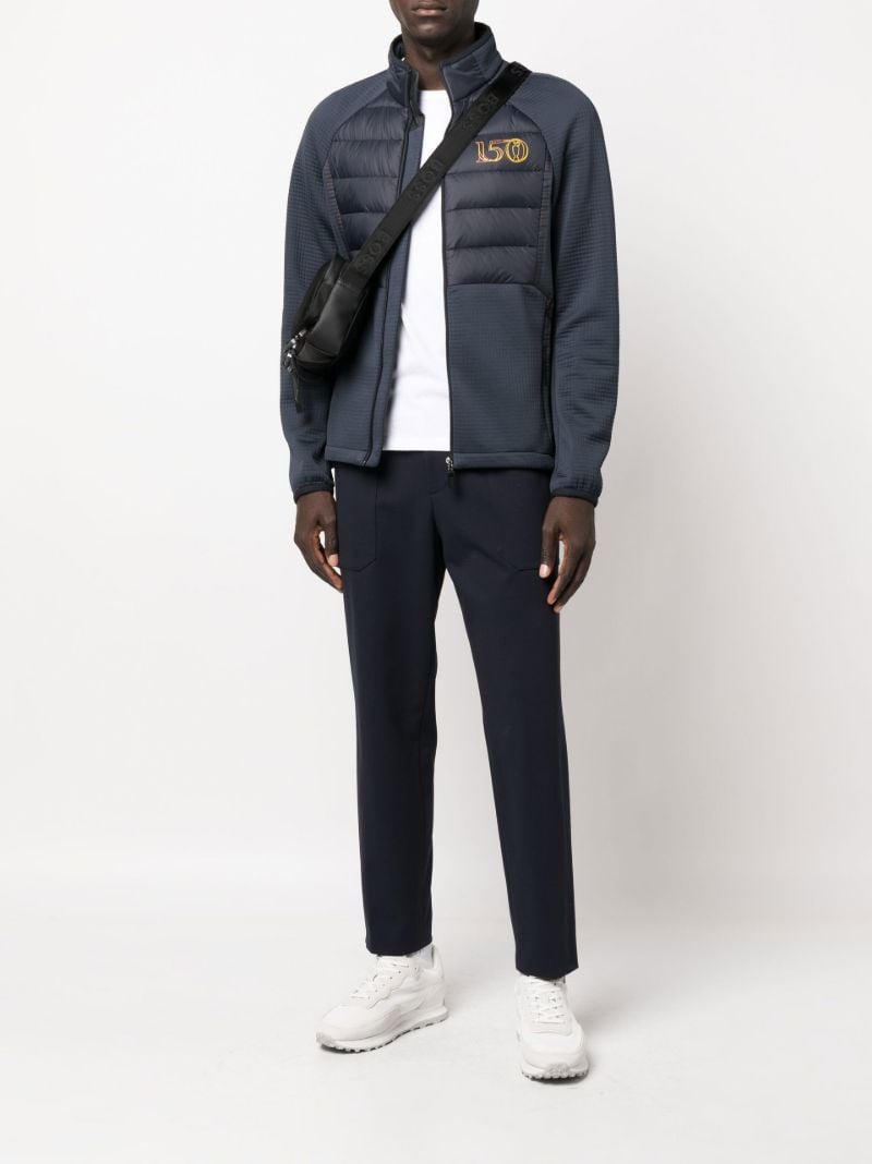 Blue Parin Logo Patch Track Pants
