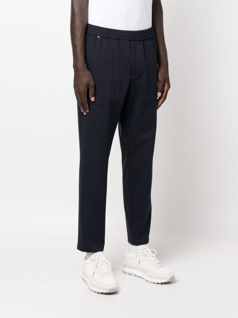 Blue Parin Logo Patch Track Pants
