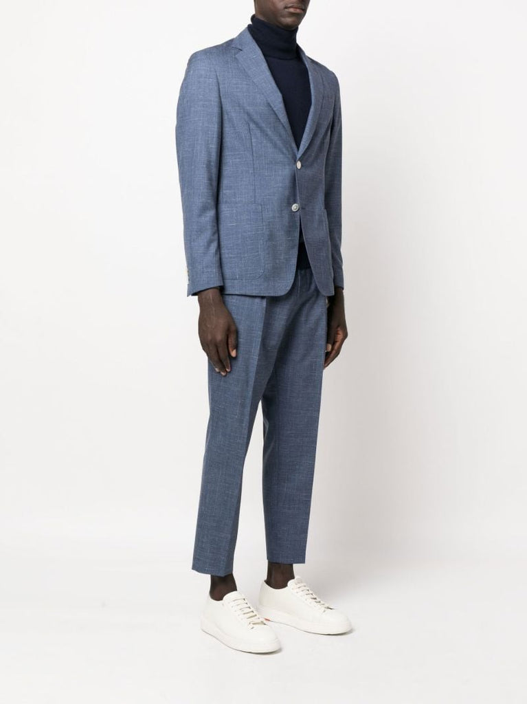 Blue Henry Single-breasted Suit