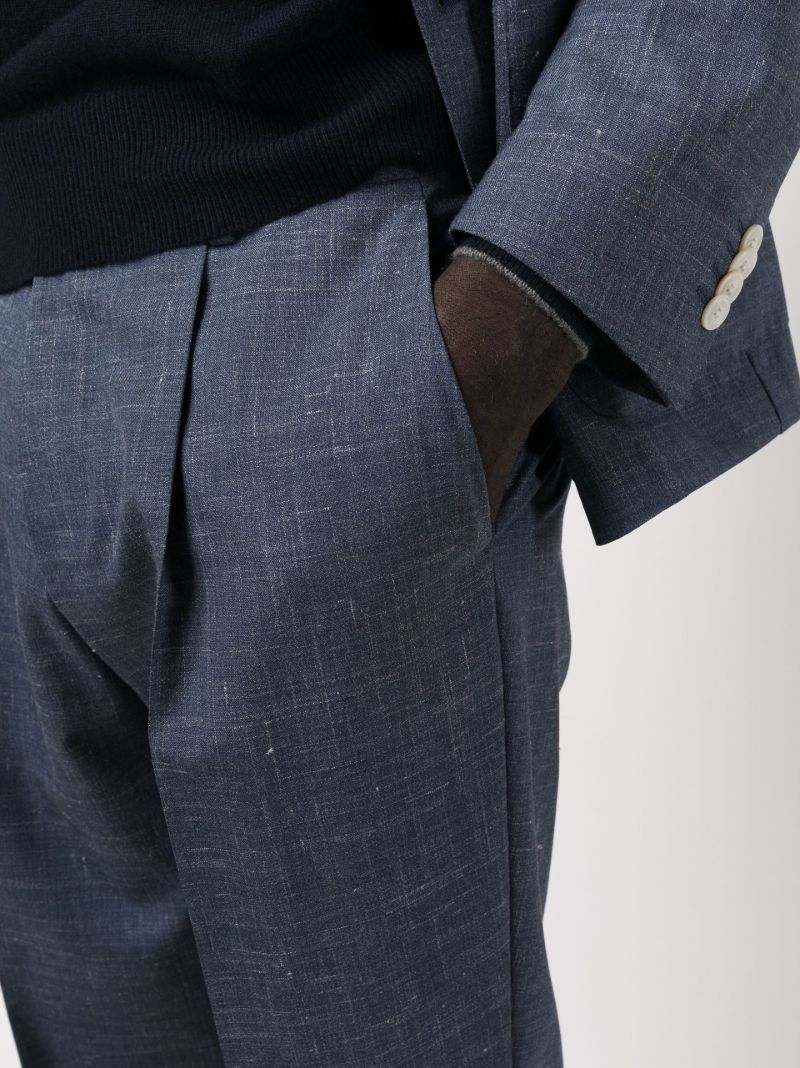 Blue Henry Single-breasted Suit
