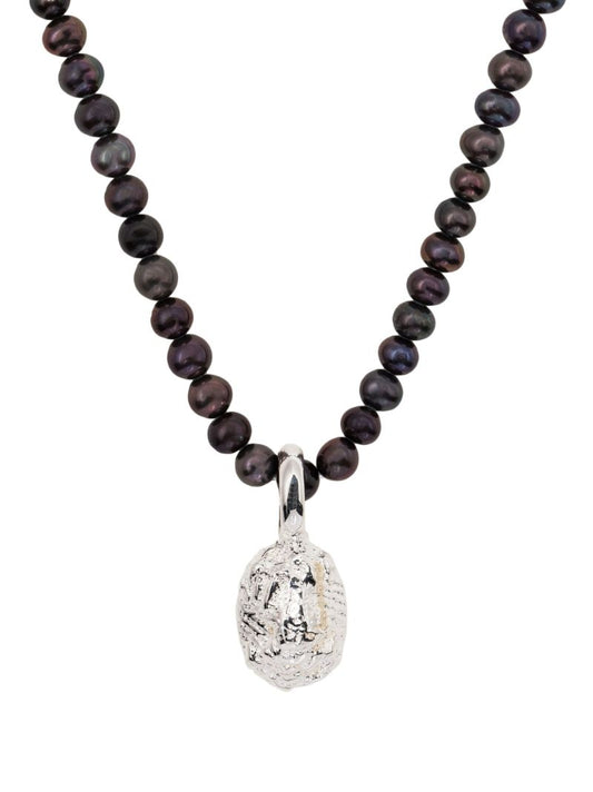 Sterling Silver Pearl Beaded Necklace