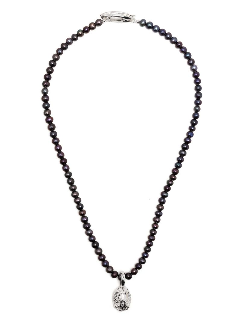 Sterling Silver Pearl Beaded Necklace