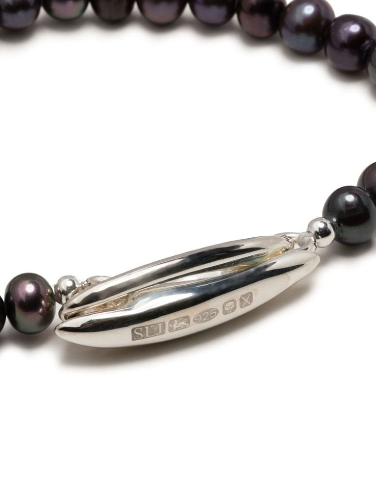 Sterling Silver Pearl Beaded Bracelet