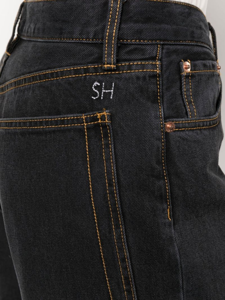 Black Skater Wide Leg Jeans