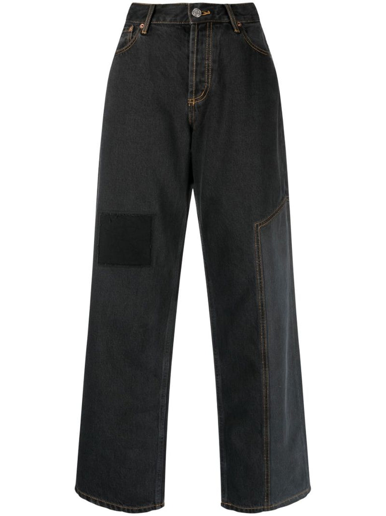 Black Skater Wide Leg Jeans