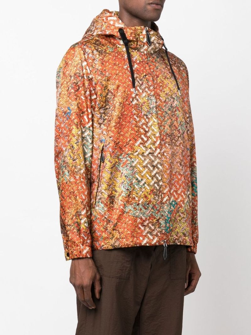 Orange Stanford Monogram Print Jacket