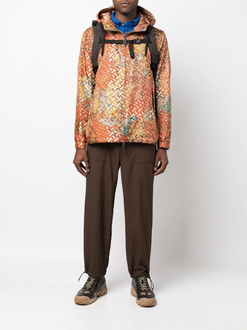Orange Stanford Monogram Print Jacket