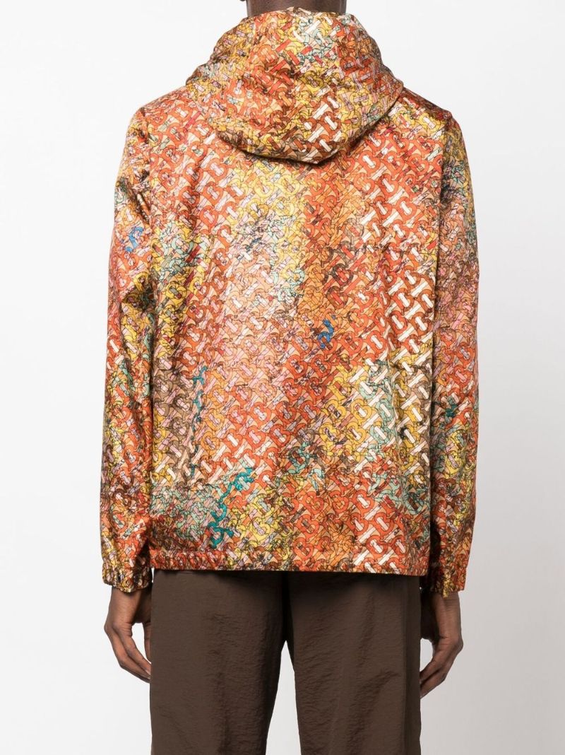 Orange Stanford Monogram Print Jacket