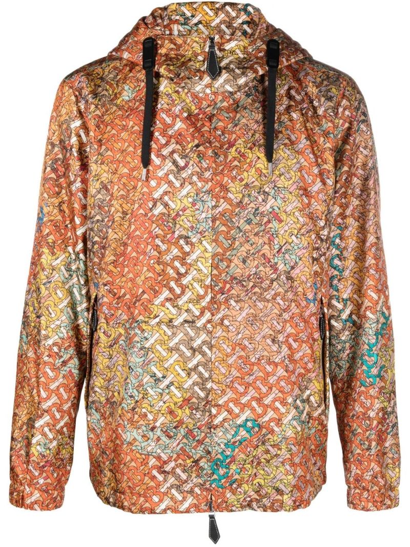 Orange Stanford Monogram Print Jacket