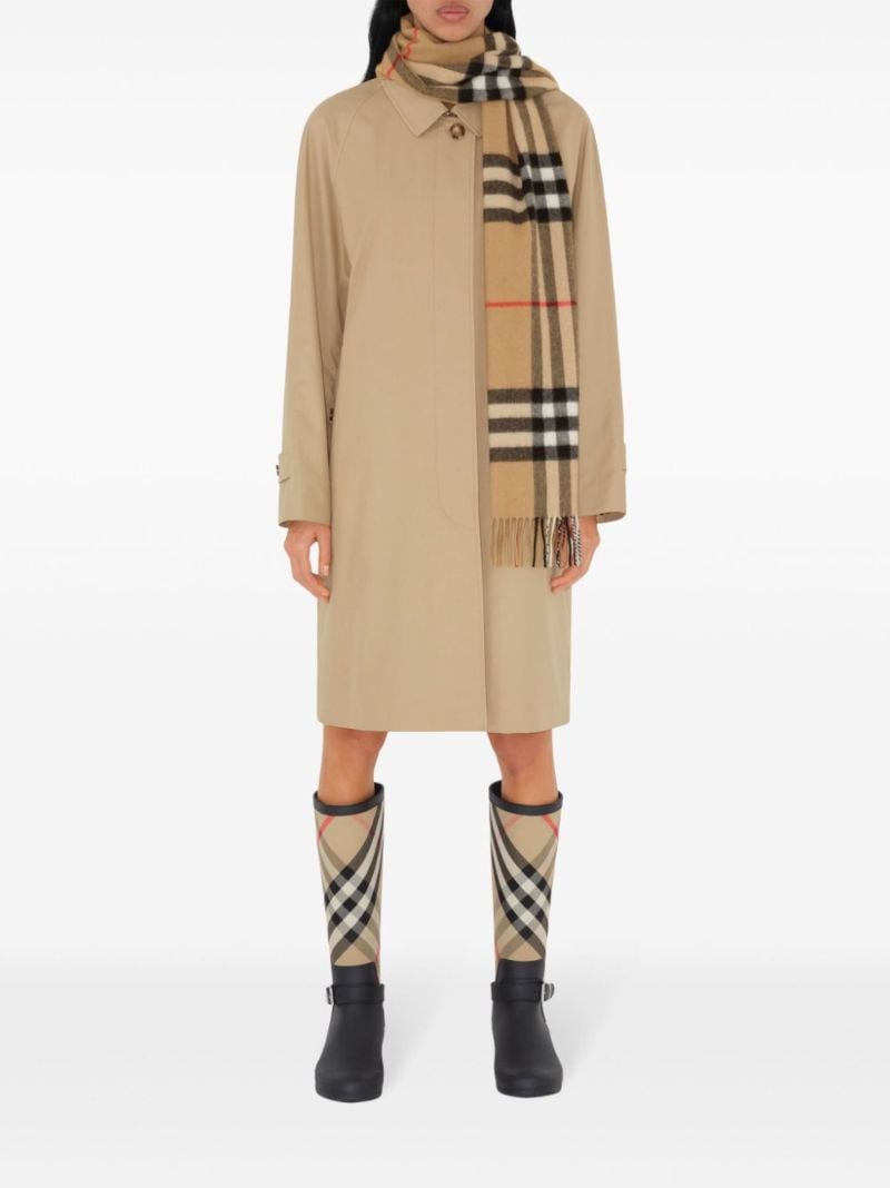 Neutral Vintage Check Cashmere Scarf