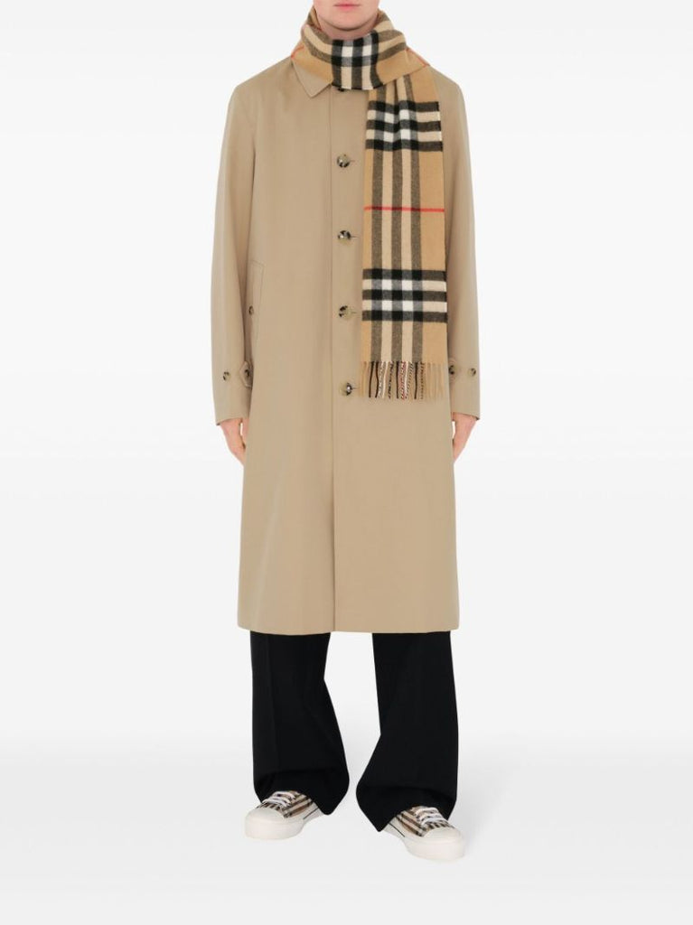 Neutral Vintage Check Cashmere Scarf