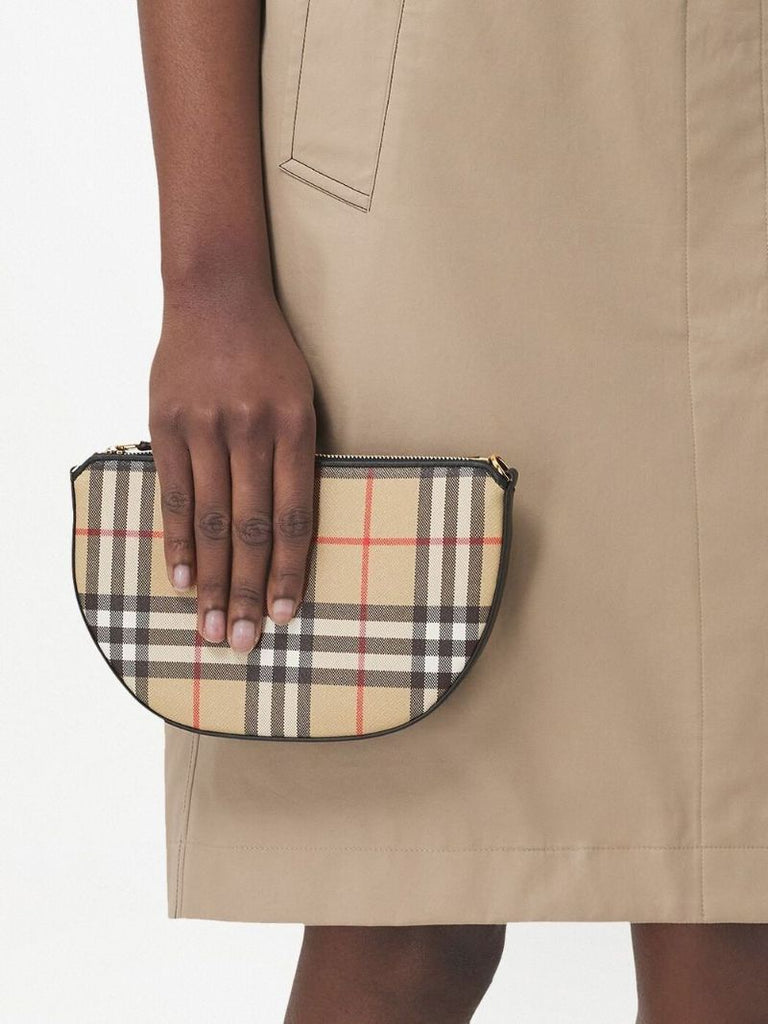 Brown Vintage Check Olympia Pouch