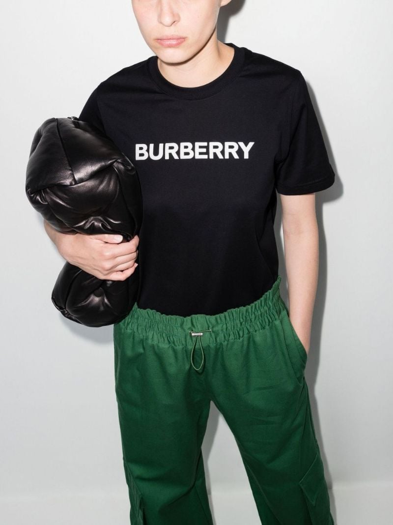 Black Logo Print Cotton T-shirt