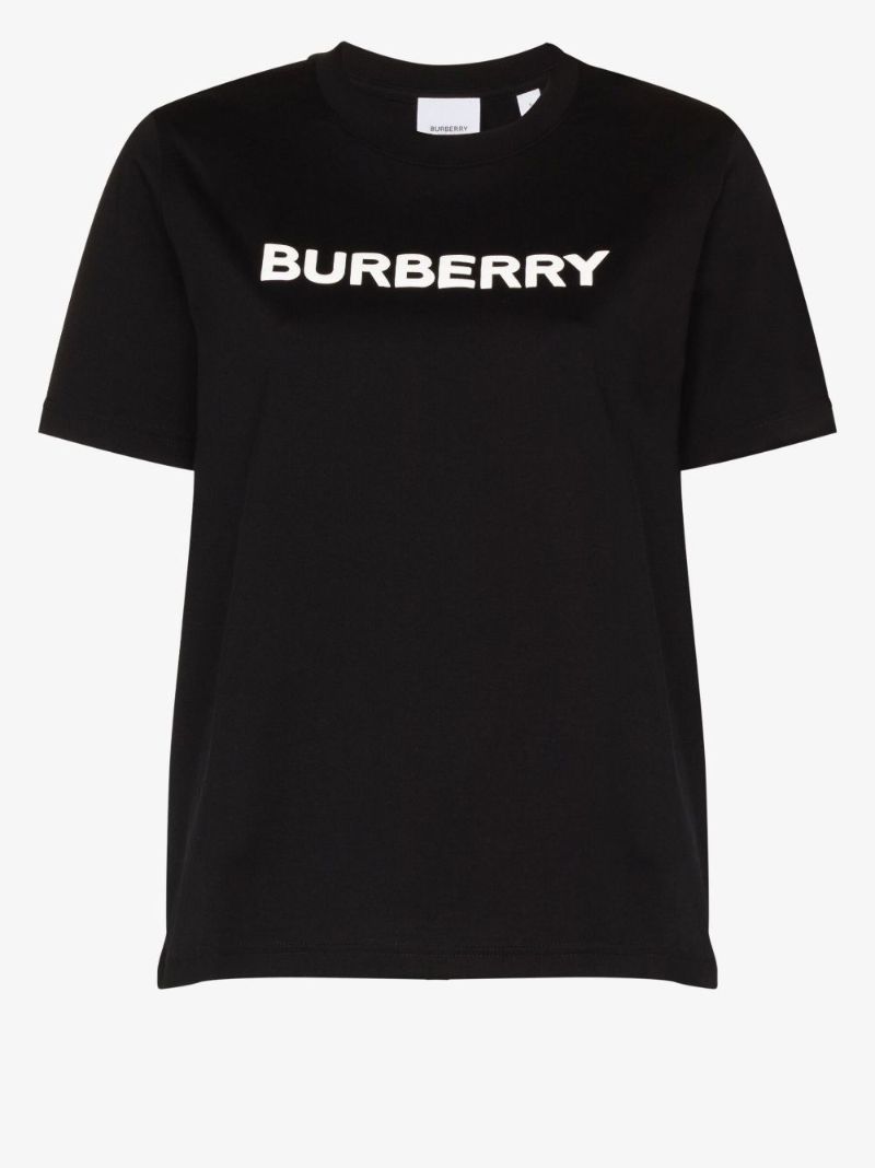 Black Logo Print Cotton T-shirt