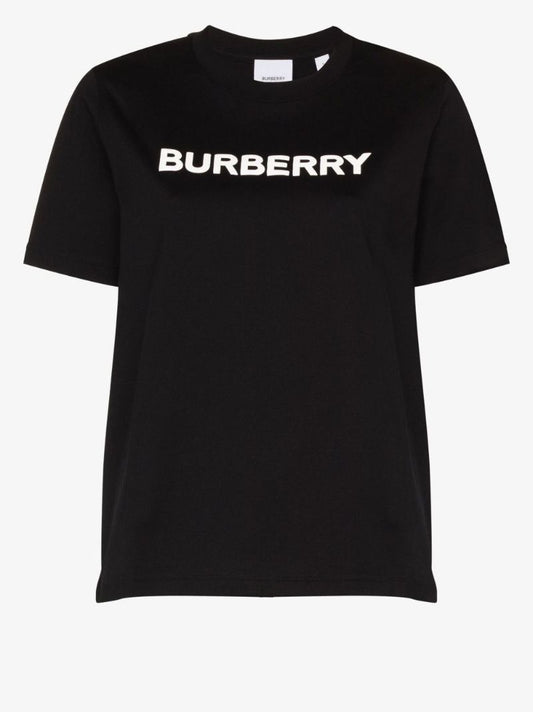 Black Logo Print Cotton T-shirt