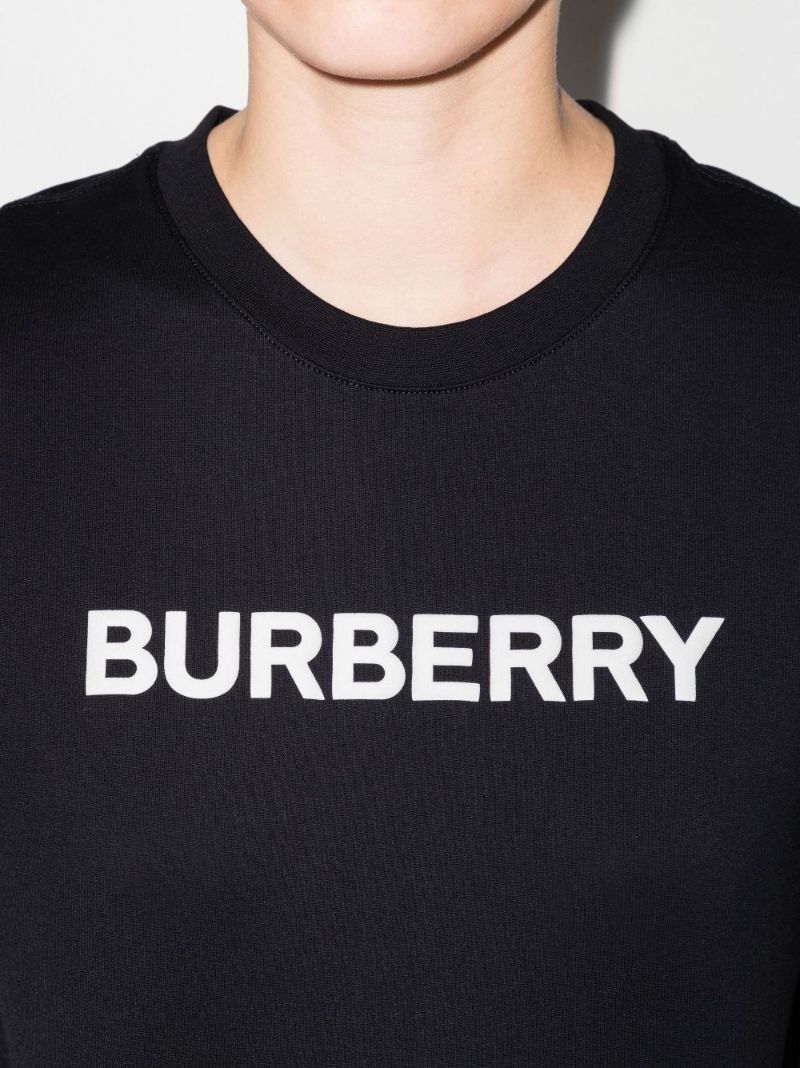 Black Logo Print Cotton T-shirt