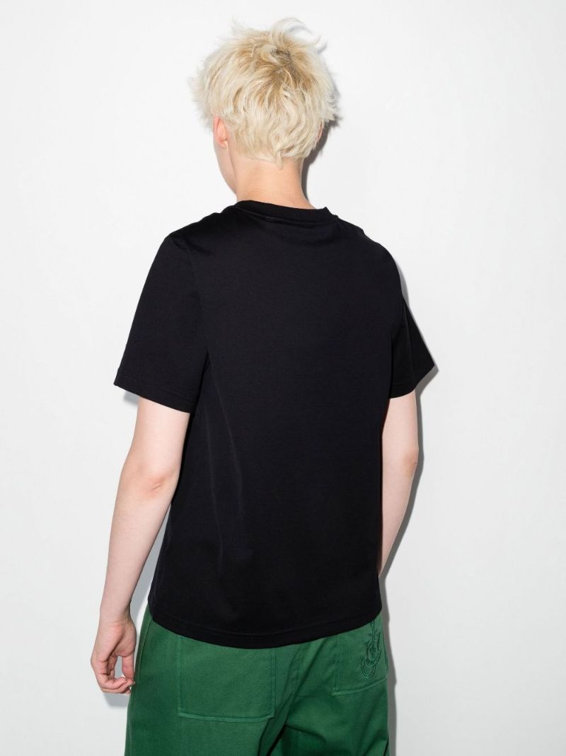 Black Logo Print Cotton T-shirt
