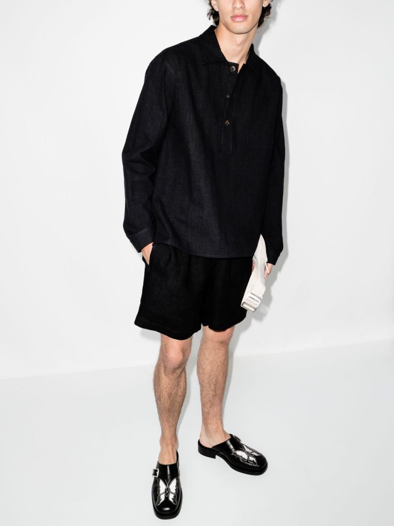 Black Artist Collared Shirt