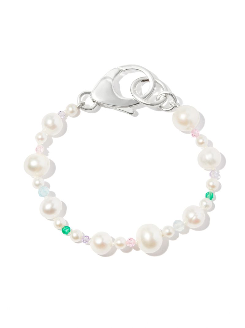 Sterling Silver Xl Pebbles Pearl Bracelet