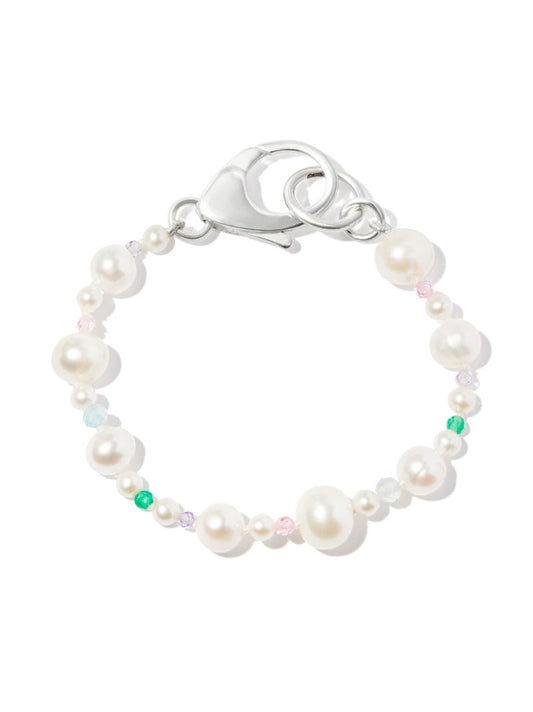 Sterling Silver Xl Pebbles Pearl Bracelet