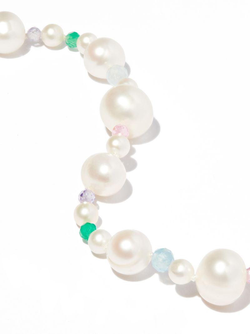 Sterling Silver Xl Pebbles Pearl Bracelet