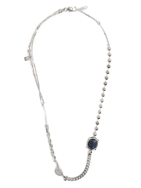 Sterling Silver Split Crucifix Necklace