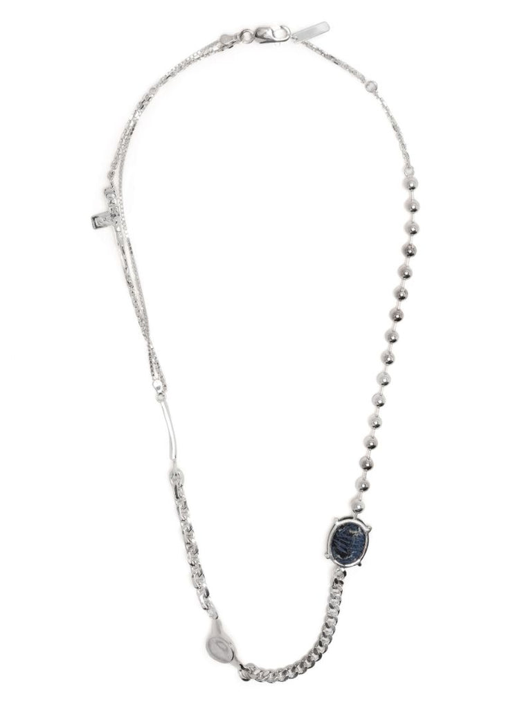 Sterling Silver Split Crucifix Necklace