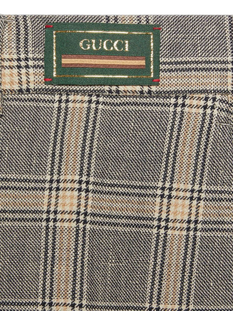 Grey Prince of Wales Check Tailored Trousers