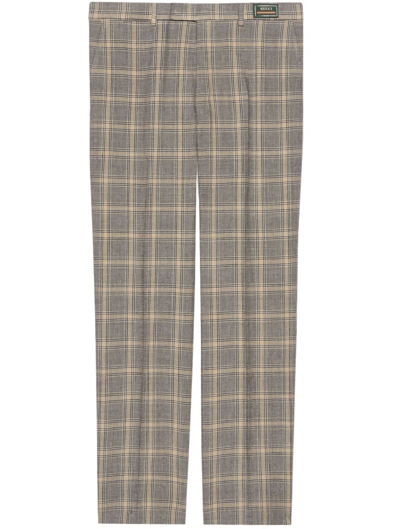 Grey Prince of Wales Check Tailored Trousers
