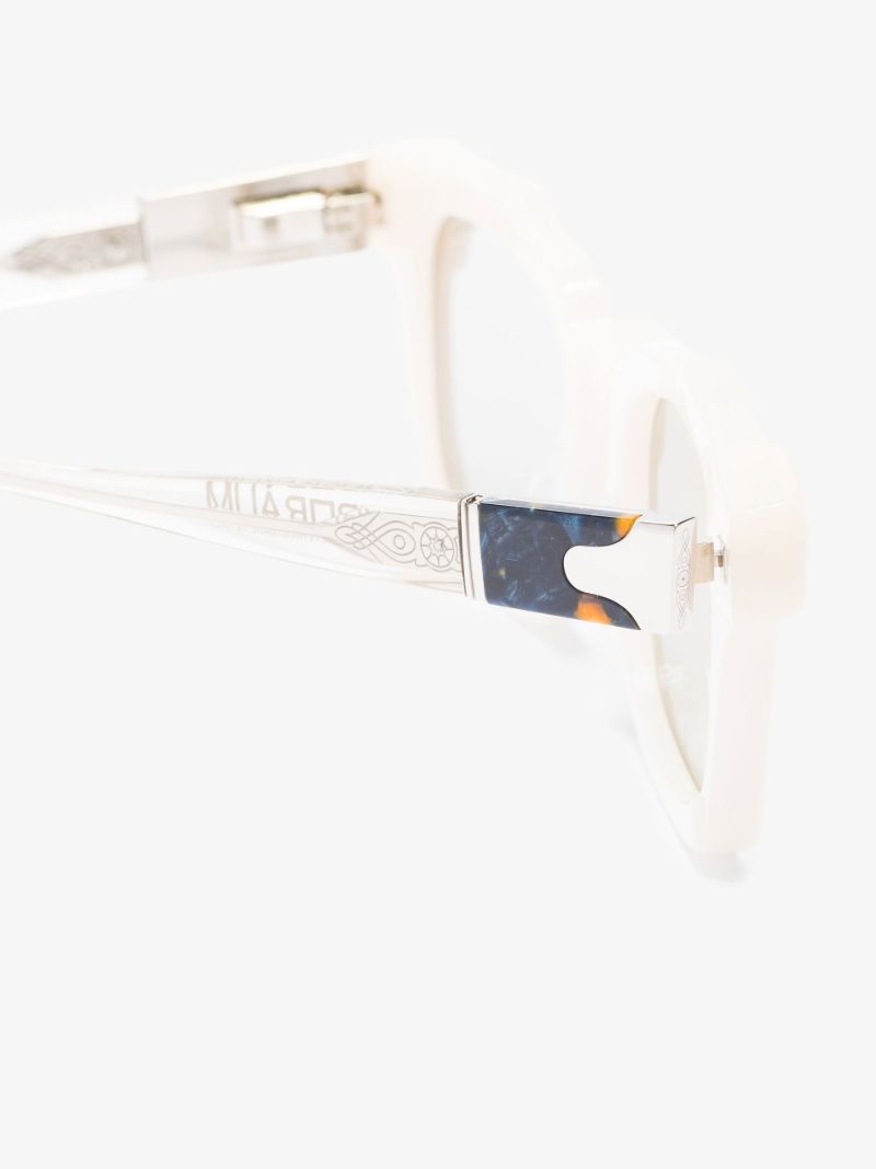 White S3 Rectangle Glasses