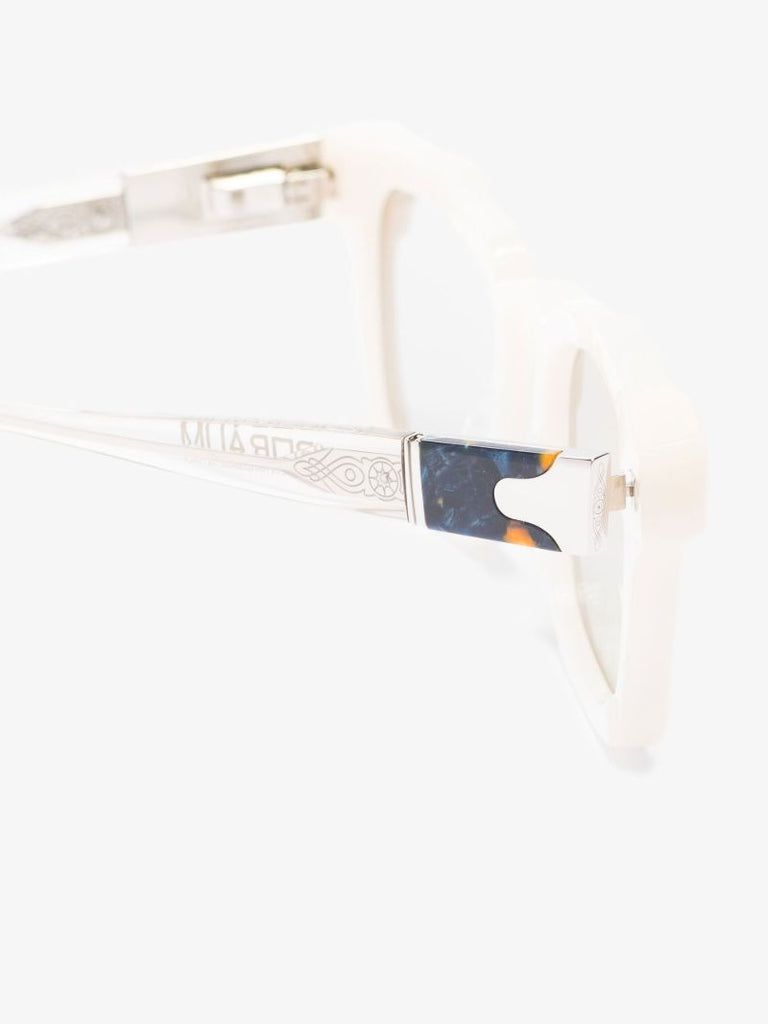 White S3 Rectangle Glasses