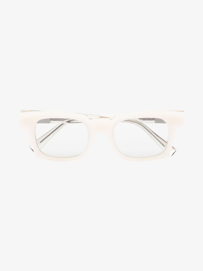 White S3 Rectangle Glasses